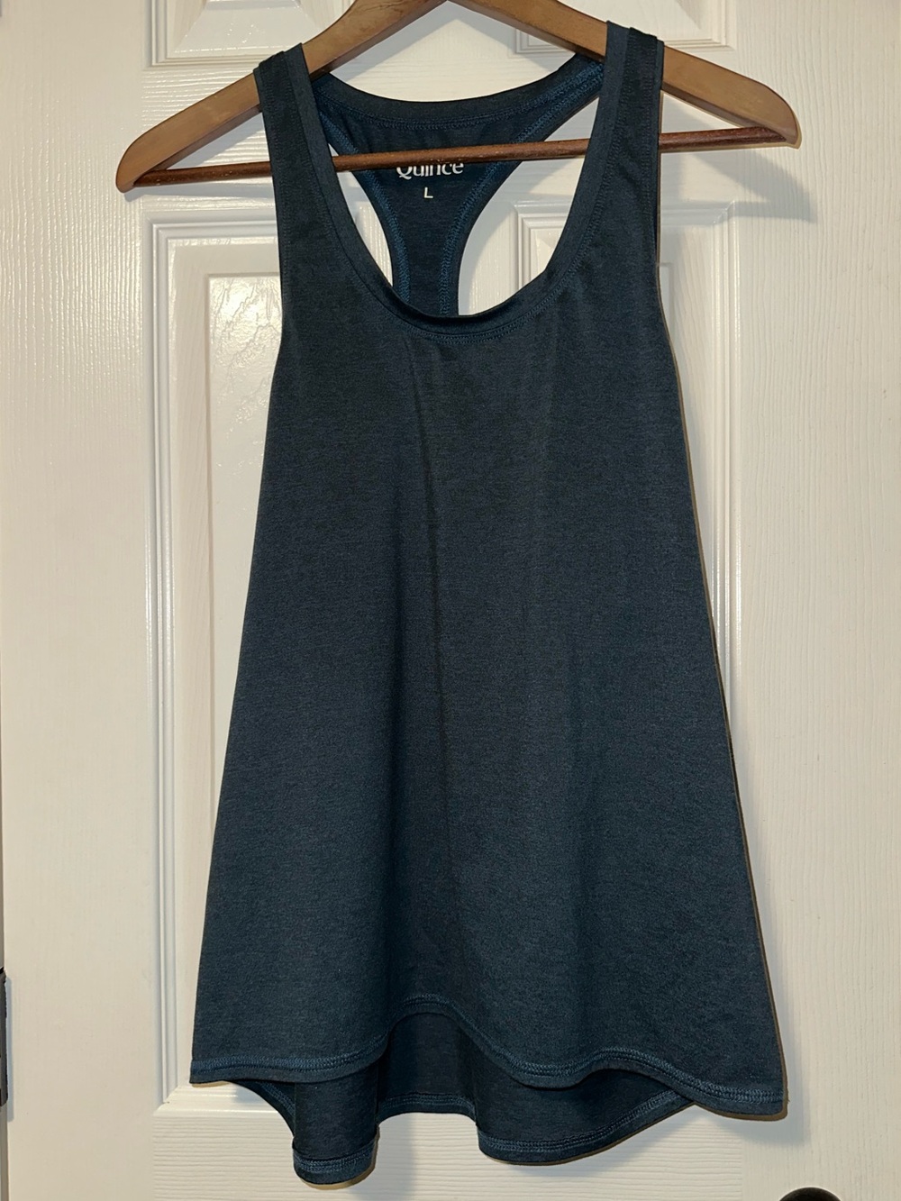 Quince Flowknit Ultra-Soft Performance Racerback Tank Navy Size Large